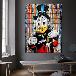 Modern Graffiti Street Art Cartoon Posters And Prints Canvas Painting