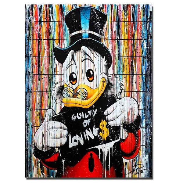 Modern Graffiti Street Art Cartoon Posters And Prints Canvas Painting