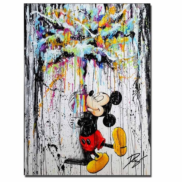 Modern Graffiti Street Art Cartoon Posters And Prints Canvas Painting