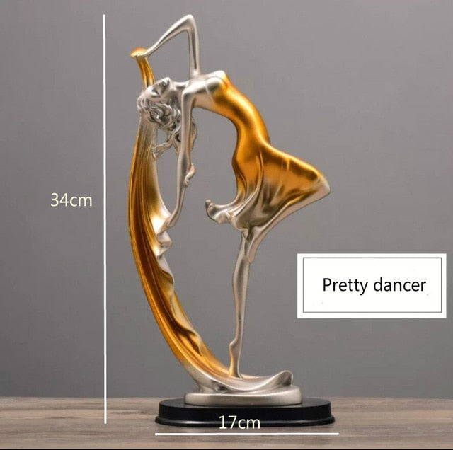 Owl Family Figurines Lovely Dancer Ornament