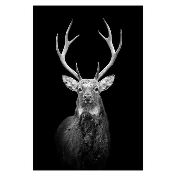 Canvas Painting Animal Wall Art Lion Elephant Deer Zebra Posters and Prints
